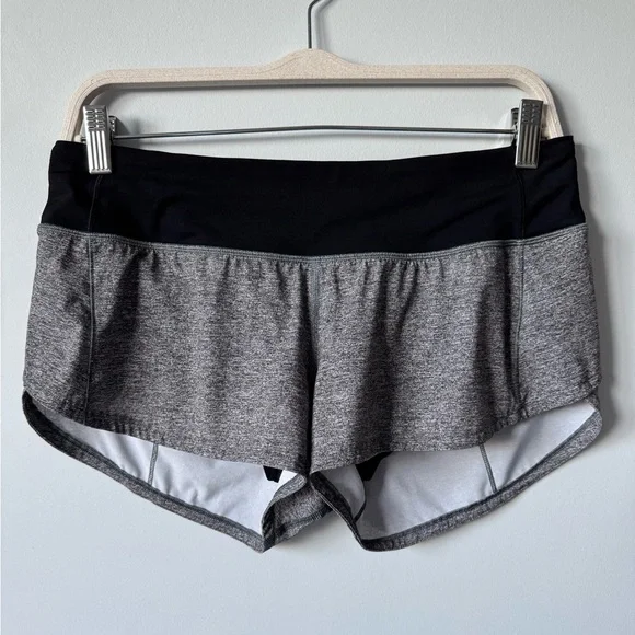 Lululemon Speed Up Short Heather Lux Multi Black / Black Size 6 - Picture 4 of 16